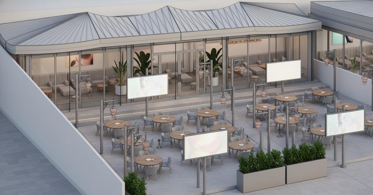 An incredibly lifelike, richly detailed, photorealistic interior photo of a minimalist haven set in a modern establishment. The scene is illuminated by soft, ambient light, creating a serene and uncluttered atmosphere. Captured with a wide-angle lens, there's a strong emphasis on the sleek metal and wooden furniture and the monochromatic color palette of white, gray, and subtle pastels. The interior features streamlined, elegant, and functional furnishings, with clutter-free surfaces and minimal decor, evoking a Zen-inspired aesthetic. Abstract wall art adorns the walls, adding a touch of understated sophistication, while strategically placed indoor plants bring a hint of natural vibrancy to the space. The overall impression is one of tranquil modernity, a perfect setting for a photography book and quiet contemplation.