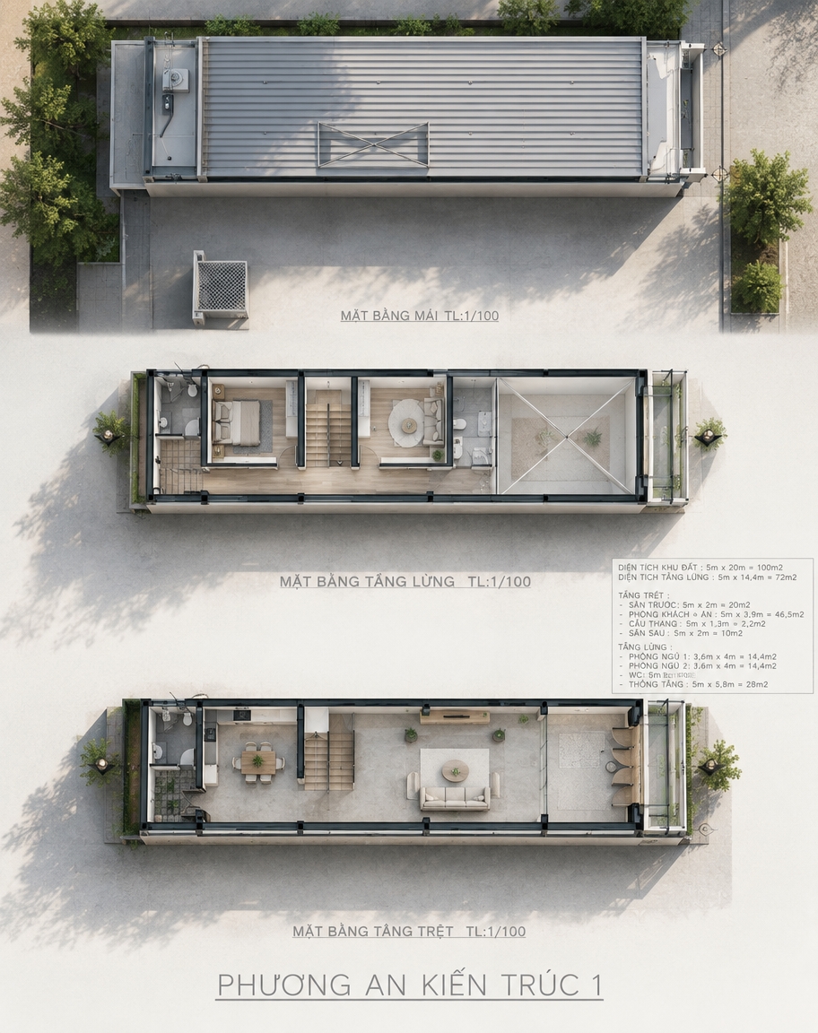 An incredibly lifelike, richly detailed, photorealistic wide-angle interior shot of a minimalist living and dining sanctuary set in a modern, streamlined townhouse. The scene is illuminated by soft, diffused daylight pouring in from high overhead mezzanine voids and expansive front glass doors, creating a serene, peaceful, and Zen-inspired atmosphere. Captured with a professional full-frame architectural camera and a 24mm tilt-shift lens, emphasizing the seamless polished concrete floors, warm light oak accents, and smooth matte-white walls. In the foreground, sleek black metal and blond wood dining furniture rests beside a pristine, uncluttered lounge area, where a low-profile coffee table displays an open hardcover photography book. A large, subtle monochromatic abstract art piece hangs gracefully on the wall, while a tall, slender potted indoor plant adds a vibrant touch of organic green against the tranquil palette of crisp whites, soft grays, and muted pastels, leading the eye naturally toward a floating architectural staircase and the open mezzanine above.
